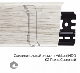 Соединитель для плинтуса Arbiton Индо / Indo 02 Ясень Северный