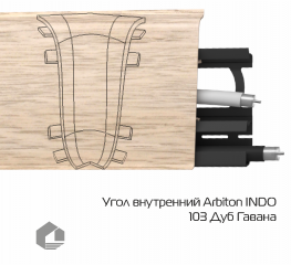 Угол внутренний Arbiton Индо / Indo 103 Дуб гавана