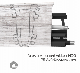 Угол внутренний Arbiton Индо / Indo 131 Дуб Филадельфия