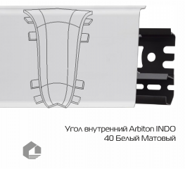 Угол внутренний Arbiton Индо / Indo 40 Белый Матовый