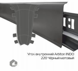 Угол внутренний Arbiton Индо / Indo 220 Чёрный матовый